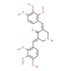 ChemSpider 2D Image | (3Z,5E)-1-Methyl-3,5-bis(2,3,4-trimethoxybenzylidene)-4-piperidinone | C26H31NO7