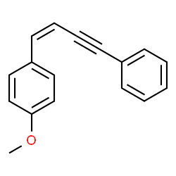 ChemSpider 2D Image | 1-Methoxy-4-[(1Z)-4-phenyl-1-buten-3-yn-1-yl]benzene | C17H14O