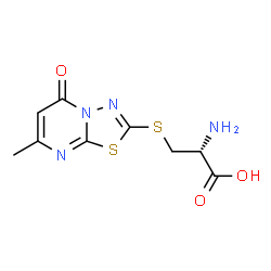 ChemSpider 2D Image | S-(7-Methyl-5-oxo-5H-[1,3,4]thiadiazolo[3,2-a]pyrimidin-2-yl)-L-cysteine | C9H10N4O3S2