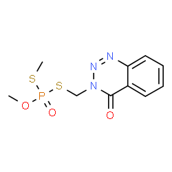 ChemSpider 2D Image | O,S-Dimethyl S-[(4-oxo-1,2,3-benzotriazin-3(4H)-yl)methyl] phosphorodithioate | C10H12N3O3PS2
