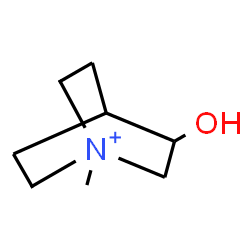 ChemSpider 2D Image | 3-Hydroxy-1-methyl-1-azoniabicyclo[2.2.2]octane | C8H16NO