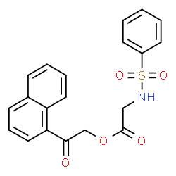 ChemSpider 2D Image | 2-(1-Naphthyl)-2-oxoethyl N-(phenylsulfonyl)glycinate | C20H17NO5S
