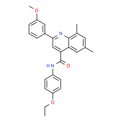 ChemSpider 2D Image | N-(4-Ethoxyphenyl)-2-(3-methoxyphenyl)-6,8-dimethyl-4-quinolinecarboxamide | C27H26N2O3