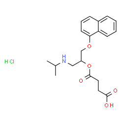 ChemSpider 2D Image | 4-{[1-(Isopropylamino)-3-(1-naphthyloxy)-2-propanyl]oxy}-4-oxobutanoic acid hydrochloride (1:1) | C20H26ClNO5