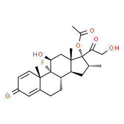 ChemSpider 2D Image | Dexamethasone 17-acetate | C24H31FO6