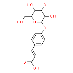 ChemSpider 2D Image | (2E)-3-[4-(Hexopyranosyloxy)phenyl]acrylic acid | C15H18O8