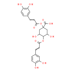 ChemSpider 2D Image | 1,4-Bis{[3-(3,4-dihydroxyphenyl)acryloyl]oxy}-3,5-dihydroxycyclohexanecarboxylic acid | C25H24O12