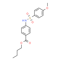 ChemSpider 2D Image | Butyl 4-{[(4-methoxyphenyl)sulfonyl]amino}benzoate | C18H21NO5S
