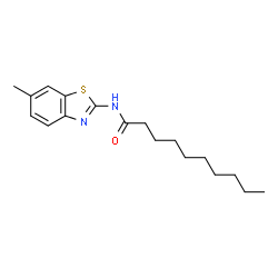 ChemSpider 2D Image | N-(6-Methyl-1,3-benzothiazol-2-yl)decanamide | C18H26N2OS