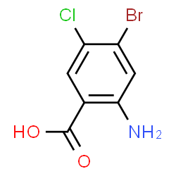 ChemSpider 2D Image | 2-Amino-4-bromo-5-chlorobenzoic acid | C7H5BrClNO2