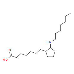 ChemSpider 2D Image | 7-[2-(Heptylamino)cyclopentyl]heptanoic acid | C19H37NO2