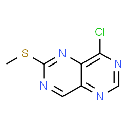 ChemSpider 2D Image | 8-Chloro-2-(methylsulfanyl)pyrimido[5,4-d]pyrimidine | C7H5ClN4S