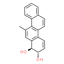 ChemSpider 2D Image | (1S,2S)-11-Methyl-1,2-dihydro-1,2-chrysenediol | C19H16O2