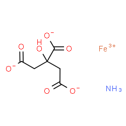 ChemSpider 2D Image | Ammonium ferric citrate | C6H8FeNO7