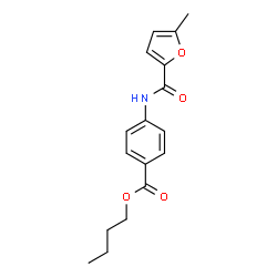 ChemSpider 2D Image | Butyl 4-[(5-methyl-2-furoyl)amino]benzoate | C17H19NO4
