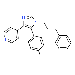 ChemSpider 2D Image | 4-[5-(4-Fluorophenyl)-1-(3-phenylpropyl)-1H-imidazol-4-yl]pyridine | C23H20FN3