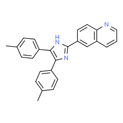 ChemSpider 2D Image | 6-[4,5-Bis(4-methylphenyl)-1H-imidazol-2-yl]quinoline | C26H21N3