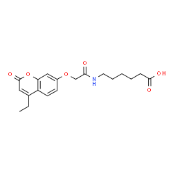 ChemSpider 2D Image | 6-({[(4-Ethyl-2-oxo-2H-chromen-7-yl)oxy]acetyl}amino)hexanoic acid | C19H23NO6