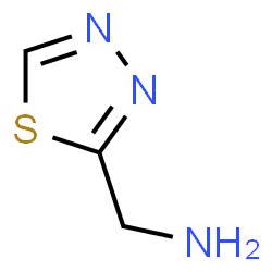 ChemSpider 2D Image | 1,3,4-thiadiazol-2-ylmethanamine | C3H5N3S