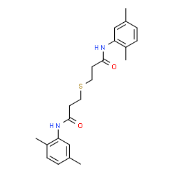 ChemSpider 2D Image | 3,3'-Sulfanediylbis[N-(2,5-dimethylphenyl)propanamide] | C22H28N2O2S