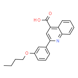 ChemSpider 2D Image | 2-(3-Butoxyphenyl)-4-quinolinecarboxylic acid | C20H19NO3