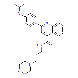 ChemSpider 2D Image | 2-(4-Isopropoxyphenyl)-N-[3-(4-morpholinyl)propyl]-4-quinolinecarboxamide | C26H31N3O3