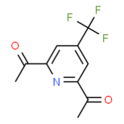 ChemSpider 2D Image | 1,1'-[4-(Trifluoromethyl)-2,6-pyridinediyl]diethanone | C10H8F3NO2
