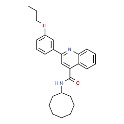 ChemSpider 2D Image | N-Cyclooctyl-2-(3-propoxyphenyl)-4-quinolinecarboxamide | C27H32N2O2