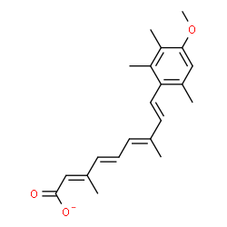 ChemSpider 2D Image | (2E,4E,6E,8E)-9-(4-Methoxy-2,3,6-trimethylphenyl)-3,7-dimethyl-2,4,6,8-nonatetraenoate | C21H25O3