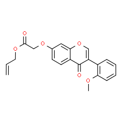 ChemSpider 2D Image | Allyl {[3-(2-methoxyphenyl)-4-oxo-4H-chromen-7-yl]oxy}acetate | C21H18O6