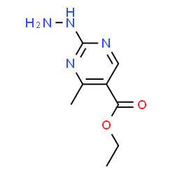 ChemSpider 2D Image | Ethyl 2-hydrazino-4-methyl-5-pyrimidinecarboxylate | C8H12N4O2