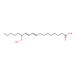 ChemSpider 2D Image | 13-Hydroperoxy-9,11-octadecadienoic acid | C18H32O4