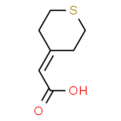 ChemSpider 2D Image | Tetrahydro-4H-thiopyran-4-ylideneacetic acid | C7H10O2S