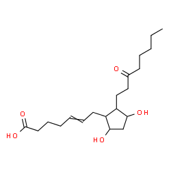 ChemSpider 2D Image | 9,11-Dihydroxy-15-oxoprost-5-en-1-oic acid | C20H34O5