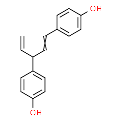 ChemSpider 2D Image | 4,4'-(1,4-Pentadiene-1,3-diyl)diphenol | C17H16O2