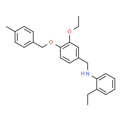 ChemSpider 2D Image | N-{3-Ethoxy-4-[(4-methylbenzyl)oxy]benzyl}-2-ethylaniline | C25H29NO2