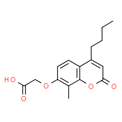 ChemSpider 2D Image | [(4-Butyl-8-methyl-2-oxo-2H-chromen-7-yl)oxy]acetic acid | C16H18O5