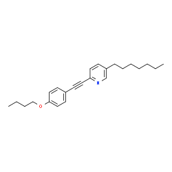 ChemSpider 2D Image | 2-[(4-Butoxyphenyl)ethynyl]-5-heptylpyridine | C24H31NO
