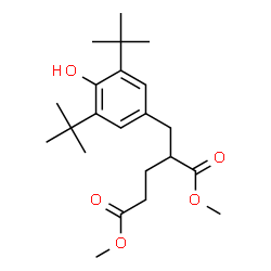ChemSpider 2D Image | Dimethyl 2-[4-hydroxy-3,5-bis(2-methyl-2-propanyl)benzyl]pentanedioate | C22H34O5