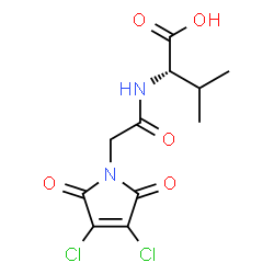 ChemSpider 2D Image | N-[(3,4-Dichloro-2,5-dioxo-2,5-dihydro-1H-pyrrol-1-yl)acetyl]-L-valine | C11H12Cl2N2O5