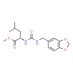 ChemSpider 2D Image | Methyl N-[(1,3-benzodioxol-5-ylmethyl)carbamoyl]-L-leucinate | C16H22N2O5