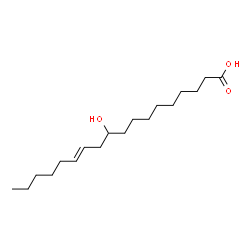 ChemSpider 2D Image | 10-Hydroxy-12-octadecenoic acid | C18H34O3