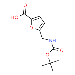 ChemSpider 2D Image | 5-(((tert-Butoxycarbonyl)amino)methyl)furan-2-carboxylic acid | C11H15NO5