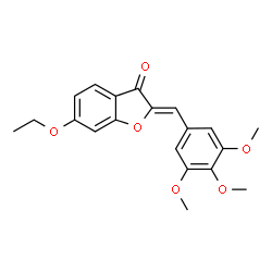 ChemSpider 2D Image | (2Z)-6-Ethoxy-2-(3,4,5-trimethoxybenzylidene)-1-benzofuran-3(2H)-one | C20H20O6