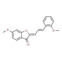 ChemSpider 2D Image | (2Z)-6-Methoxy-2-[(2E)-3-(2-methoxyphenyl)-2-propen-1-ylidene]-1-benzofuran-3(2H)-one | C19H16O4