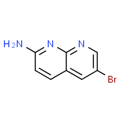 ChemSpider 2D Image | 6-bromo-1,8-naphthyridin-2-amine | C8H6BrN3