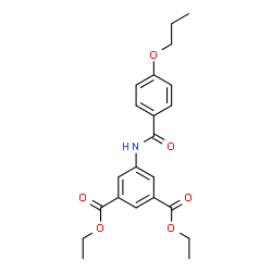 ChemSpider 2D Image | Diethyl 5-[(4-propoxybenzoyl)amino]isophthalate | C22H25NO6