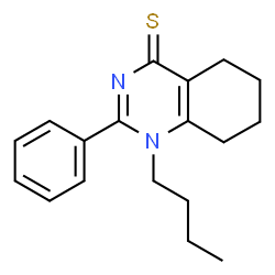 ChemSpider 2D Image | 1-Butyl-2-phenyl-5,6,7,8-tetrahydro-4(1H)-quinazolinethione | C18H22N2S