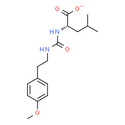 ChemSpider 2D Image | (2S)-2-({[2-(4-Methoxyphenyl)ethyl]carbamoyl}amino)-4-methylpentanoate | C16H23N2O4