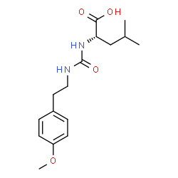 ChemSpider 2D Image | N-{[2-(4-Methoxyphenyl)ethyl]carbamoyl}-L-leucine | C16H24N2O4